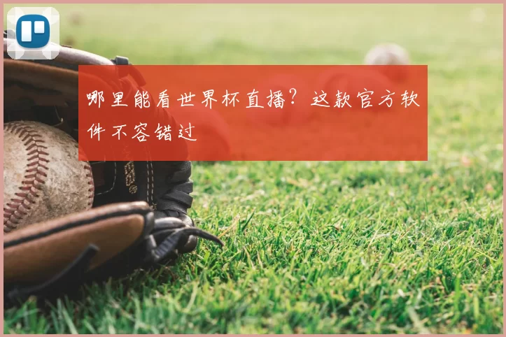 哪里能看世界杯直播？这款官方软件不容错过
